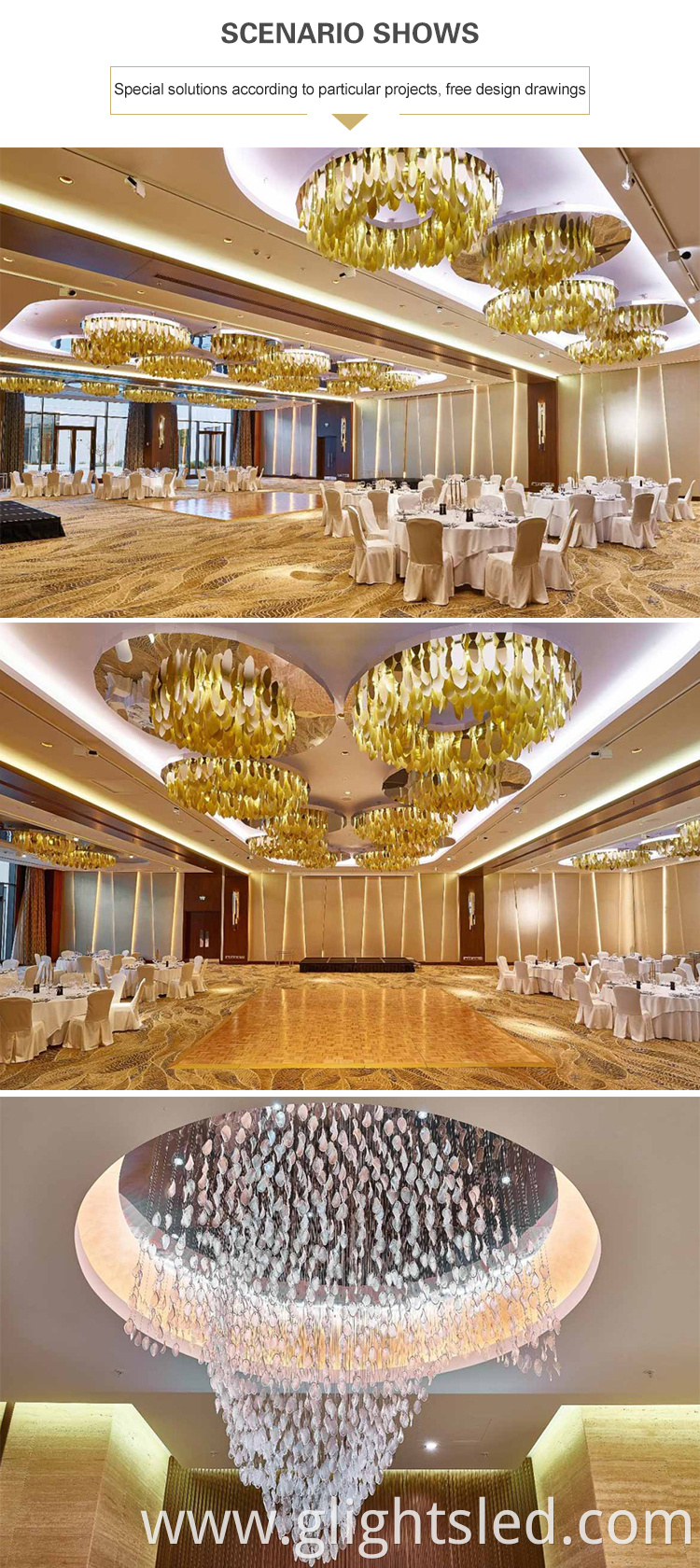 Wholesale price Professional custom designer style luxury k9 crystal indoor chandelier lamp